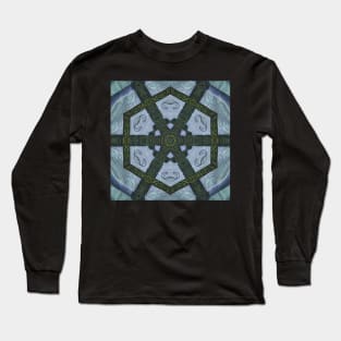 Abstract Sci-fi bio-tech Kaleidoscope pattern (Seamless) 17 Long Sleeve T-Shirt